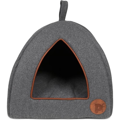 Morrisons Petface Graphite Grey Felt Igloo Cat Bed