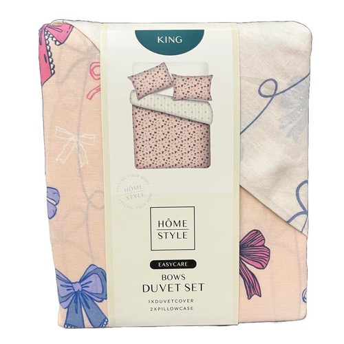 Home Style Bows Duvet Cover Set King