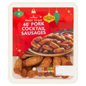 Morrisons 40 Pork Cocktail Sausages 328g