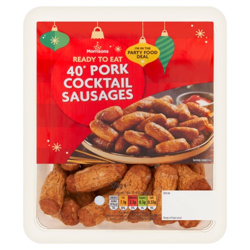 Morrisons 40 Pork Cocktail Sausages 328g