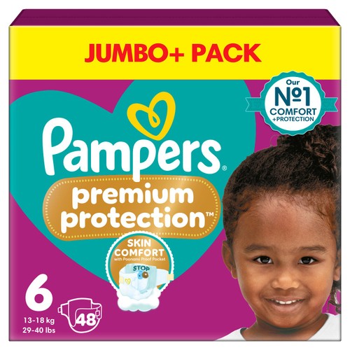 Pampers Premium Protection Nappies Taped Size 6 Giant Jumbo