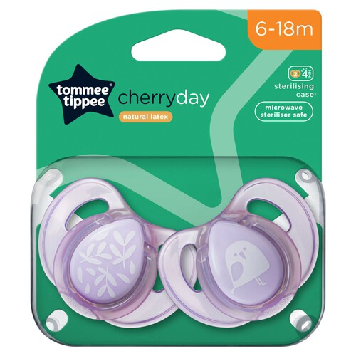  Tommee Tippee Decorated Cherry Soothers 6-18M