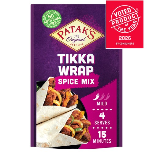 Patak's Tikka Wrap Indian Seasoning Mild Spice Mix 25g