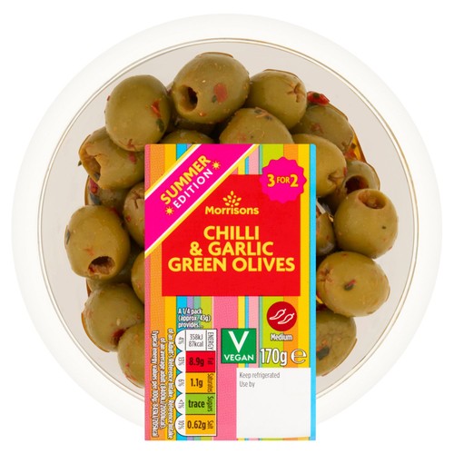 Morrisons chilli garlic olives