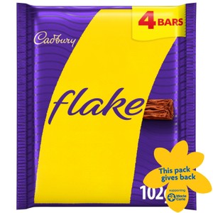 Cadbury Flake Chocolate Bar 4 Pack Multipack 102g