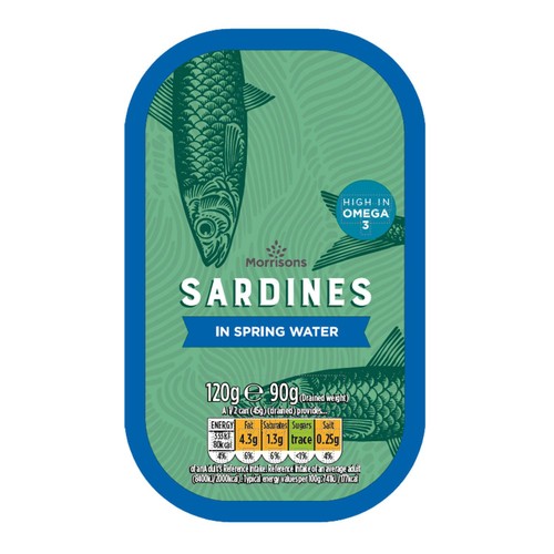 Morrisons Sardines In Spring Water 120g