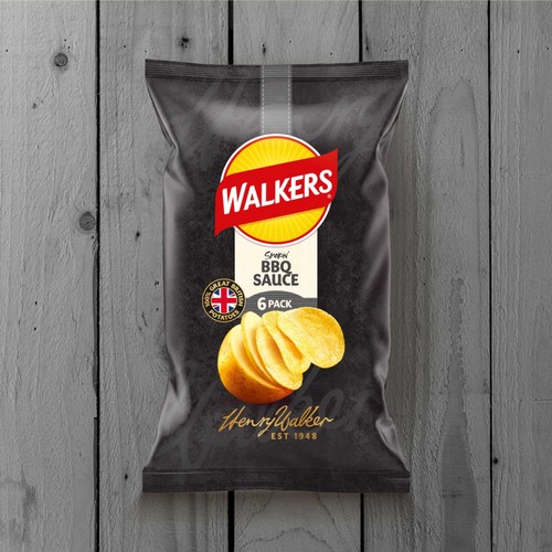 Walkers BBQ Sauce Multipack Crisps 6 x 25g