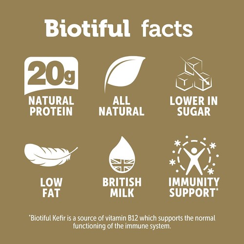 Biotiful Gut Health Kefir High Protein Drink Strawberry 330ml