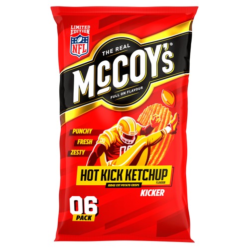 McCoy's Hot Kick Ketchup Crisps  6 x 25g