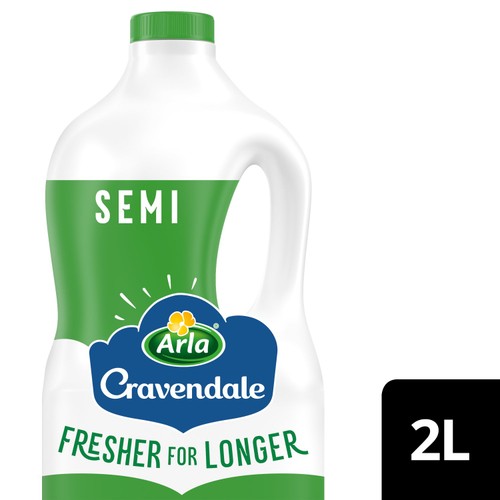 Cravendale Filtered Fresh Semi Skimmed Milk Fresher for Longer 2L