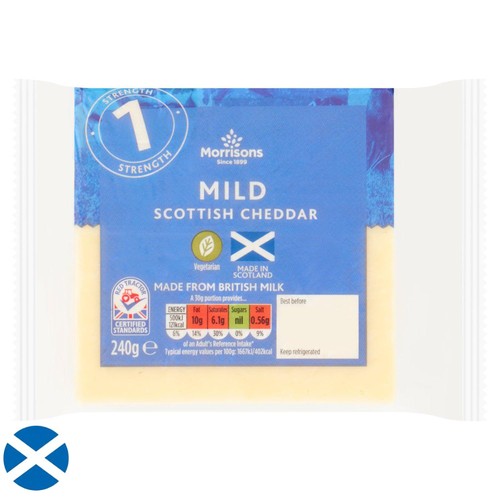 Morrisons Scottish Mild White Cheddar 240g