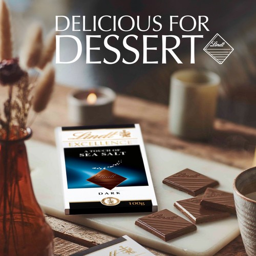 Lindt Excellence Dark Sea Salt Chocolate Bar 100g