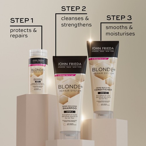 John Frieda Blonde+ Repair System Bond Building Shampoo 