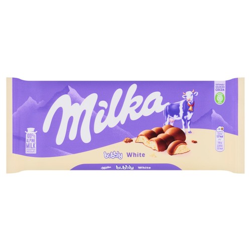 Milka Bubbly White Chocolate Bar 
