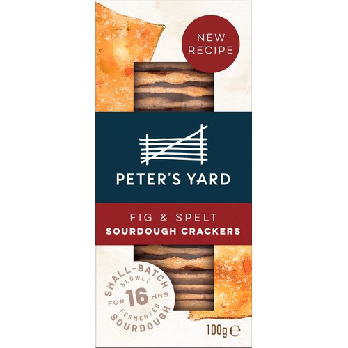 Peter's Yard Fig & Spelt Sourdough Crackers 100g
