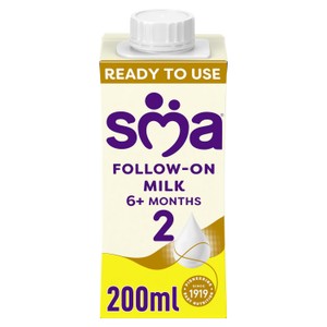 SMA Follow-On Baby Milk 6 Mth+ Ready-To-Use Formula Milk 200ml