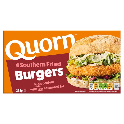 Quorn Southern Fried Vegetarian Burgers x4 252g