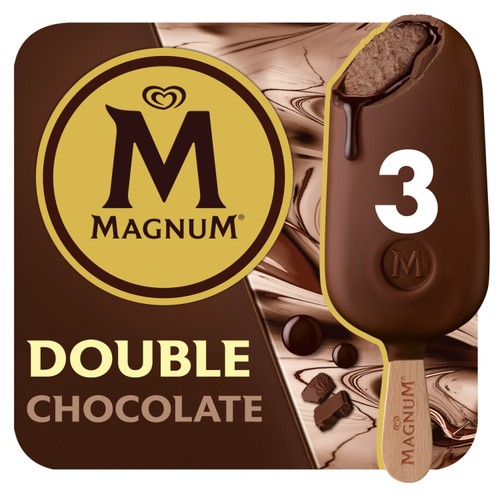 Magnum Double Chocolate Ice Cream Sticks   3 x 85ml