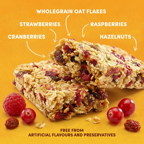 Jordans Frusli Juicy Red Berry Chewy Oat Cereal Bars 6 x 25g
