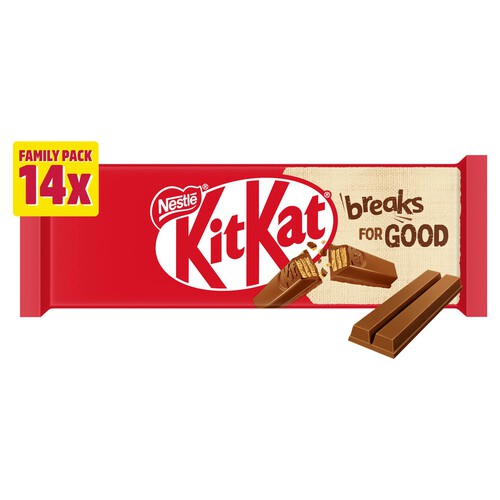 Kit Kat 2 Finger Milk Chocolate Biscuit Bar Multipack 14 Pack