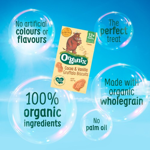 Organix Cocoa & Vanilla Gruffalo Biscuits 12+ Months