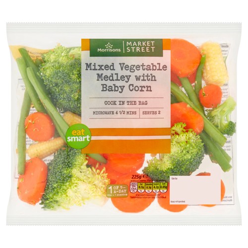 Morrisons vegetable selection with babycorn
