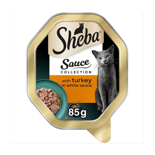 Sheba Fine Recipes Adult Wet Cat Food Tray Turkey In Gravy