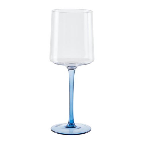 Nutmeg Home Blue Handled Wine Glass 