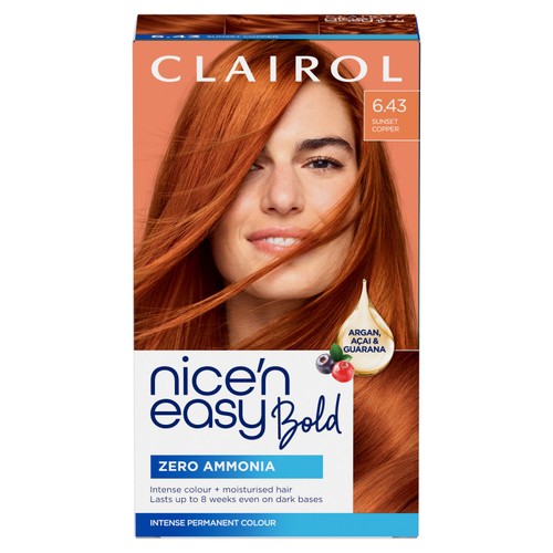 Clairol Nice'N Easy Bold Permanent Hair Dye 6.43 Sunset Copper