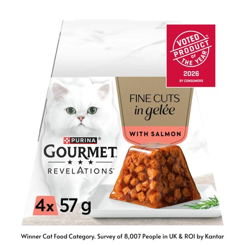 GOURMET Revelations Gelee Salmon in Jelly Wet Cat Food 4x57g