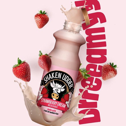 Shaken Udder Strawberry Dream Milkshake 750ml