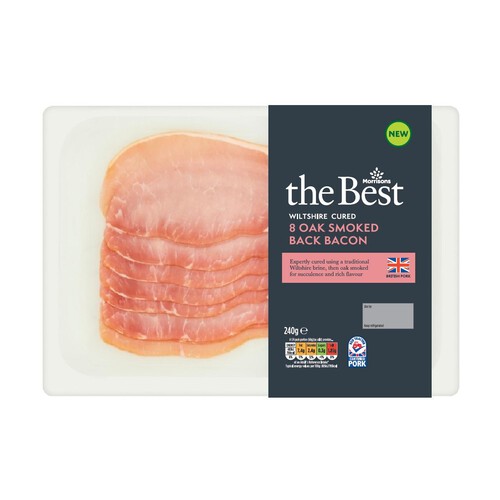 Morrisons The Best Wiltshire Cured 8 Oak Smoked Back Bacon 