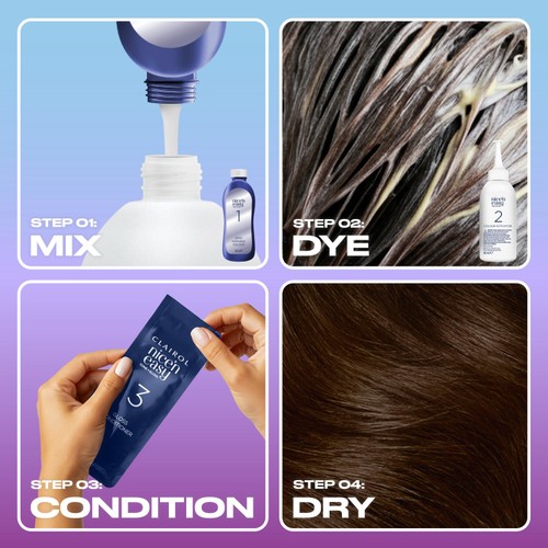 Clairol Nice'N Easy Tone+Gloss Semi Permanent Hair Dye 403/82 Dark Brown