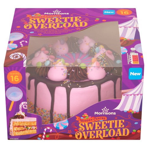 Morrisons hidden centre sweetie overload cake