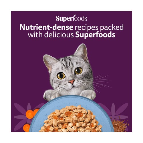 Whiskas 1+ Wet Cat Food Pouches Superfoods With Fish In Jelly 6 x 50g
