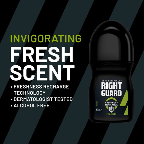 Right Guard Fresh Scent Antiperspirant & Deodorant Roll On For Men