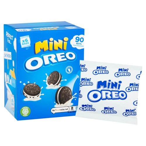 OREO Mini Vanilla Sandwich Biscuits 6 Snack Packs 114g