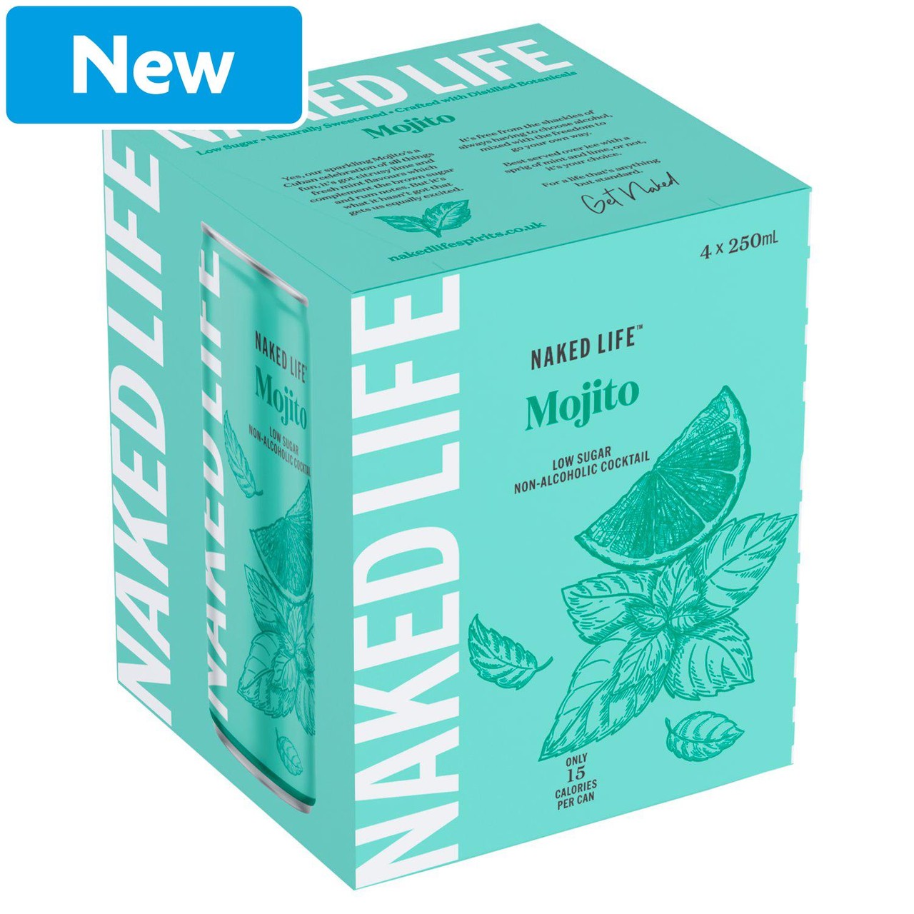 Naked Life Non-Alcoholic Cocktail Mojito 4x250ml