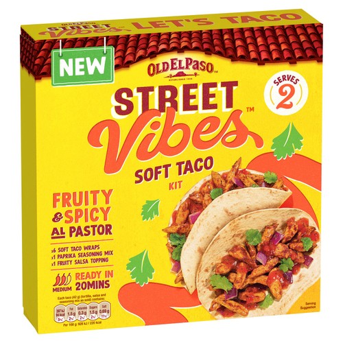Old El Paso Mexican Street Vibes Fruity & Spicy Soft Taco Kit 257g