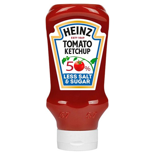 Heinz Tomato Ketchup 50% Less Sugar And Salt