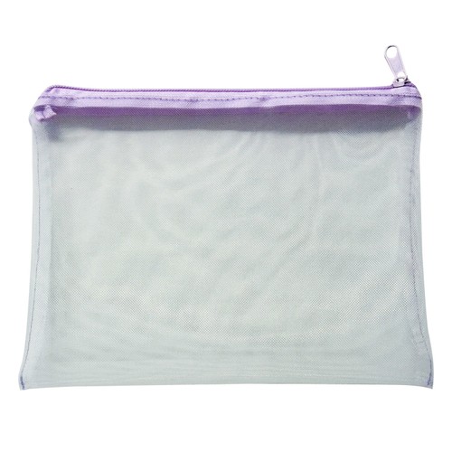 Morrisons Nutmeg A5 Pouch Grid Mesh Lilac