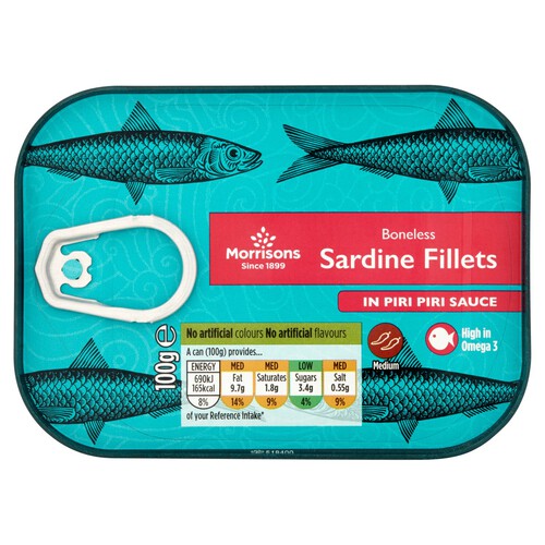 Morrisons Sardine Fillets in Piri Piri Sauce (100g)