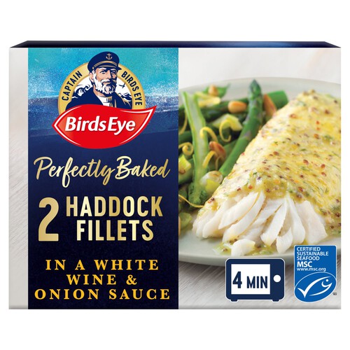 Birds Eye 2 Haddock White Wine Perfectly Baked