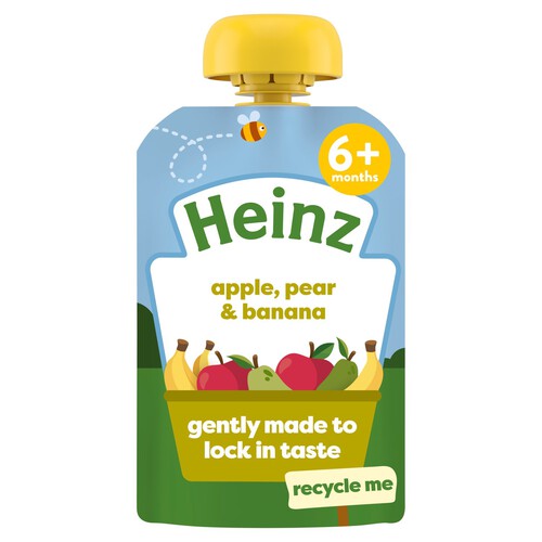 Heinz Apple Pear & Banana Fruit Puree Baby Food Pouch 6+ Months