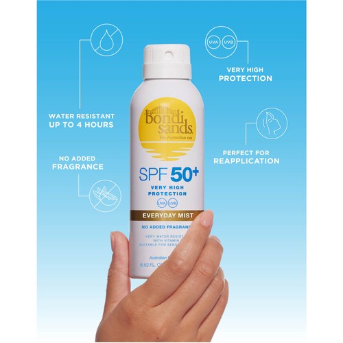 Bondi Sands SPF 50+ Fragrance Free Sunscreen Aerosol Mist 160ml