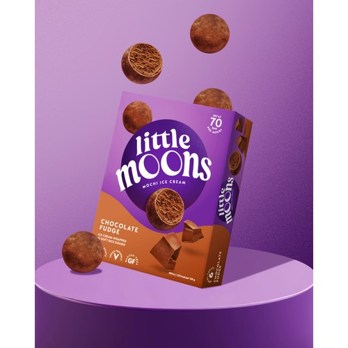 Little Moons Chocolate Fudge Mochi Ice Cream Snack 