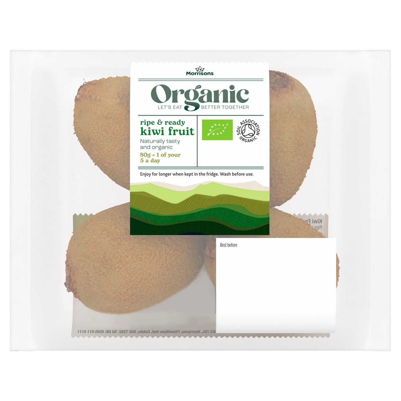 Morrisons Organic Kiwi Ready To Eat 4 Pack