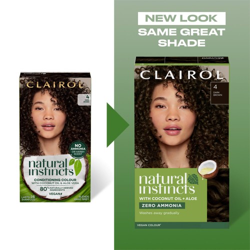 Clairol Natural Instincts Semi-Permanent Hair Dye 3 Brown Black