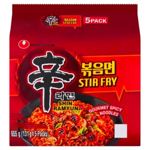 Nongshim Stir Fry Shin Ramyun Gourmet Spicy Noodles 5x131g