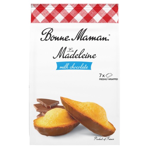 Bonne Maman Madeleine With Milk Chocolate Freshly Wrapped Cakes 